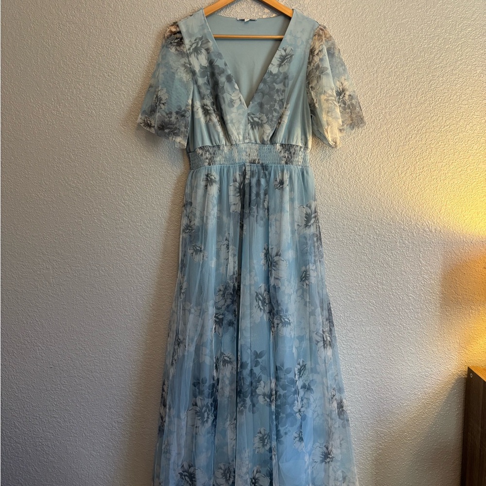 Baltic Born Light Blue Floral Maxi Dress
